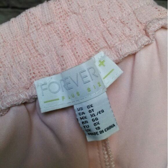 Forever 21 Plus blush pink lace elastic shorts 0x Barbie barbiecore - Picture 5 of 5